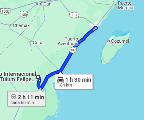 Como llegar a Playa del Carmen