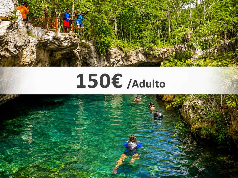 Excursión Tulum Akumal 4 Cenotes por 150